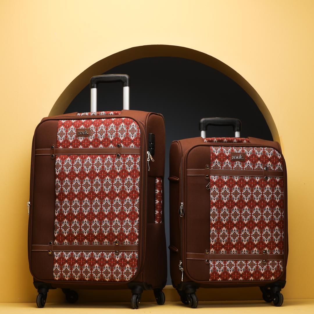 Agra Durrie Saira Trolley Bag Combo (Cabin & Medium)