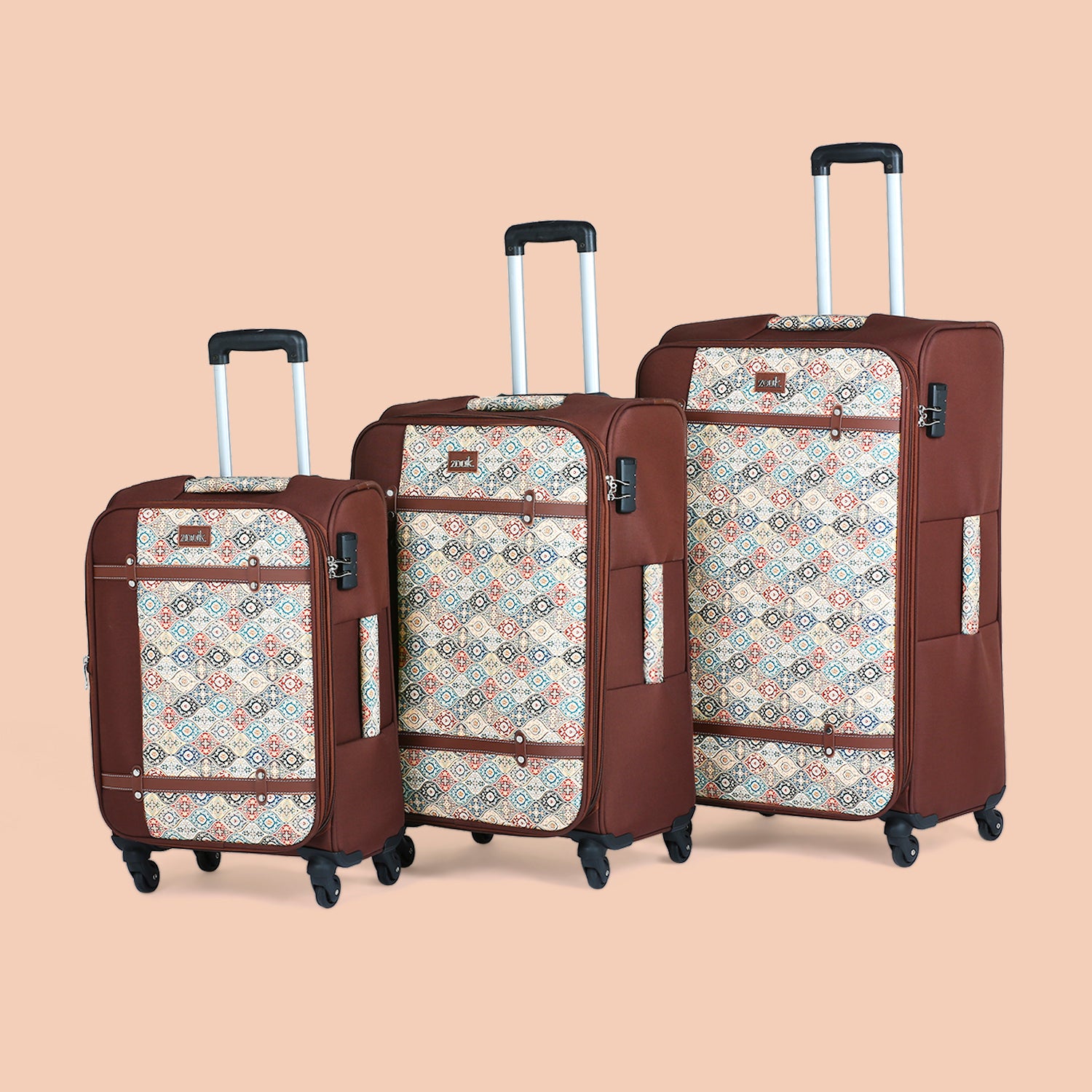 Jammu Kaleen Saira Trolley Bag Combo