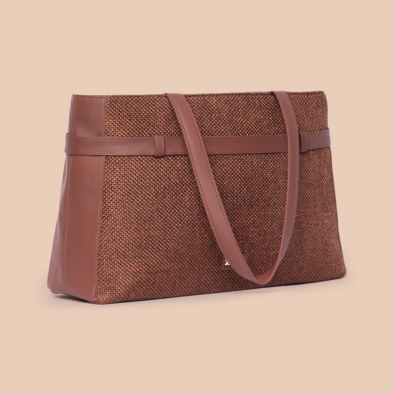 Brown Metal Statement Office Bag