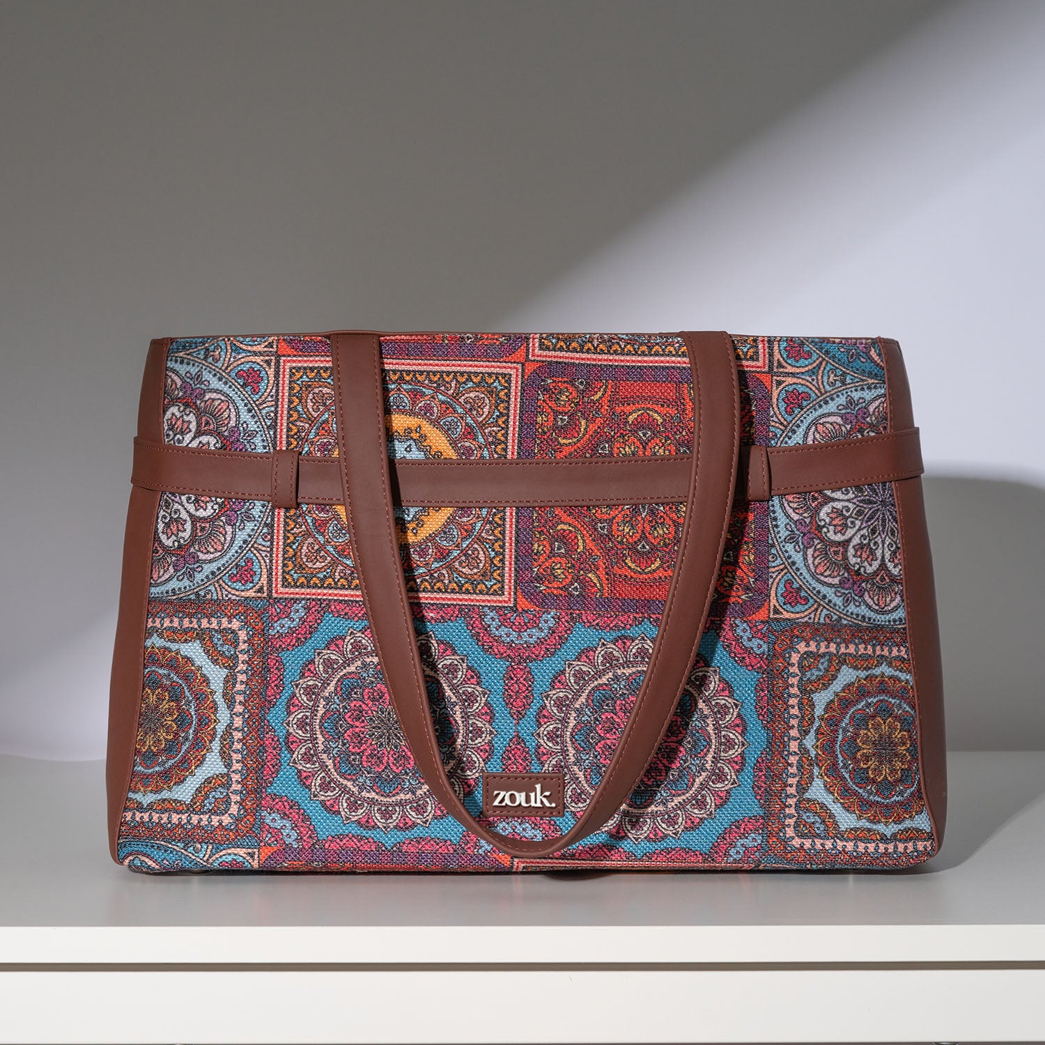 Multicolor Mandala Print Statement Office Bag