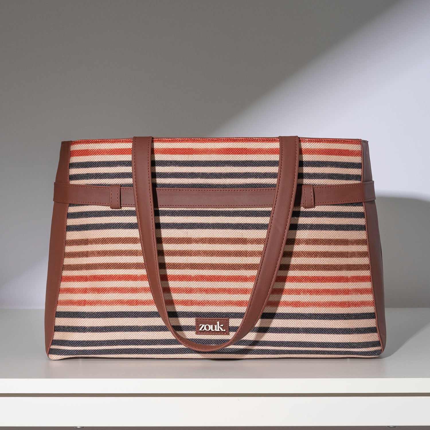 Qutub Stripes Statement Office Bag