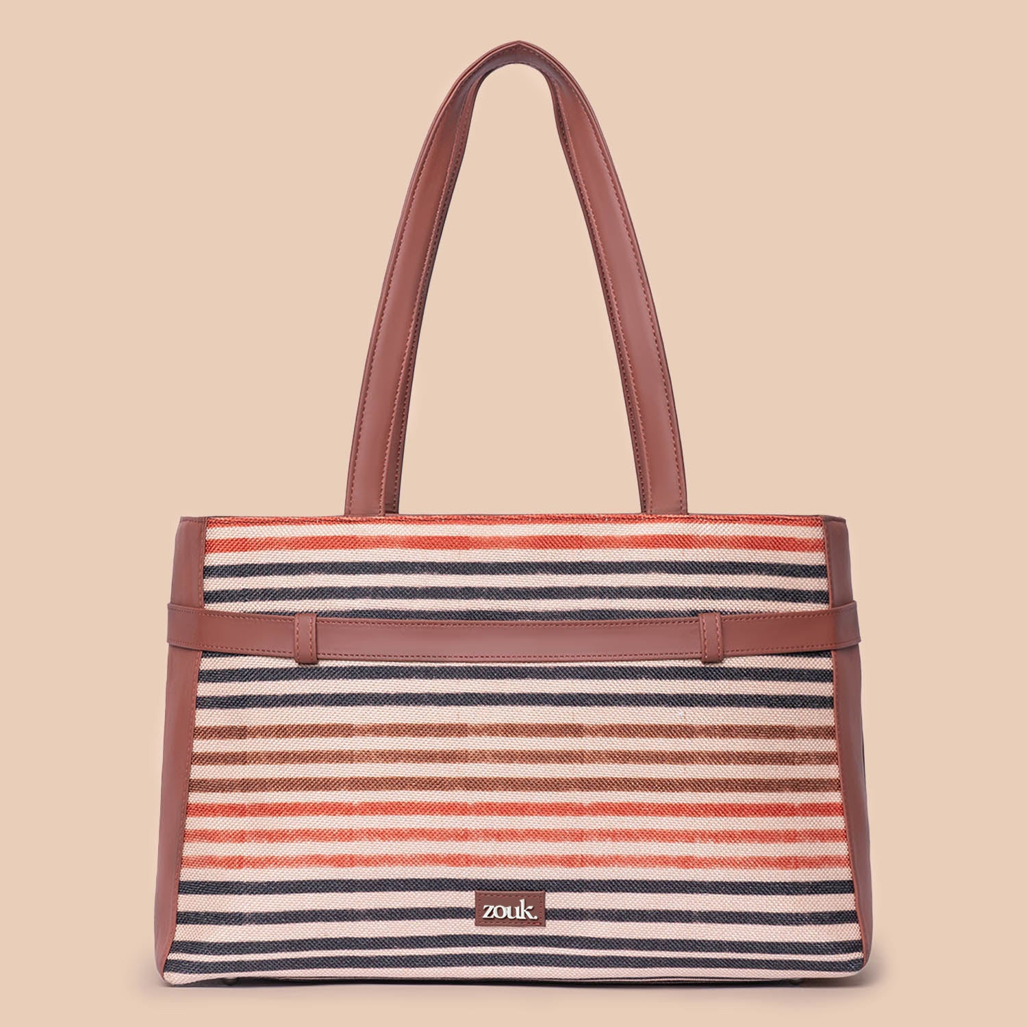 Qutub Stripes Statement Office Bag