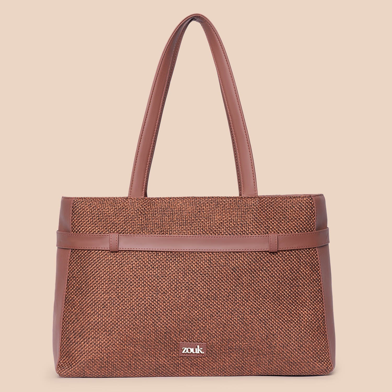 Brown Metal Statement Office Bag