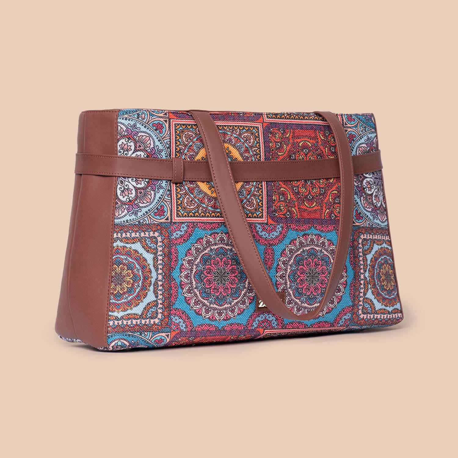 Multicolor Mandala Print Statement Office Bag