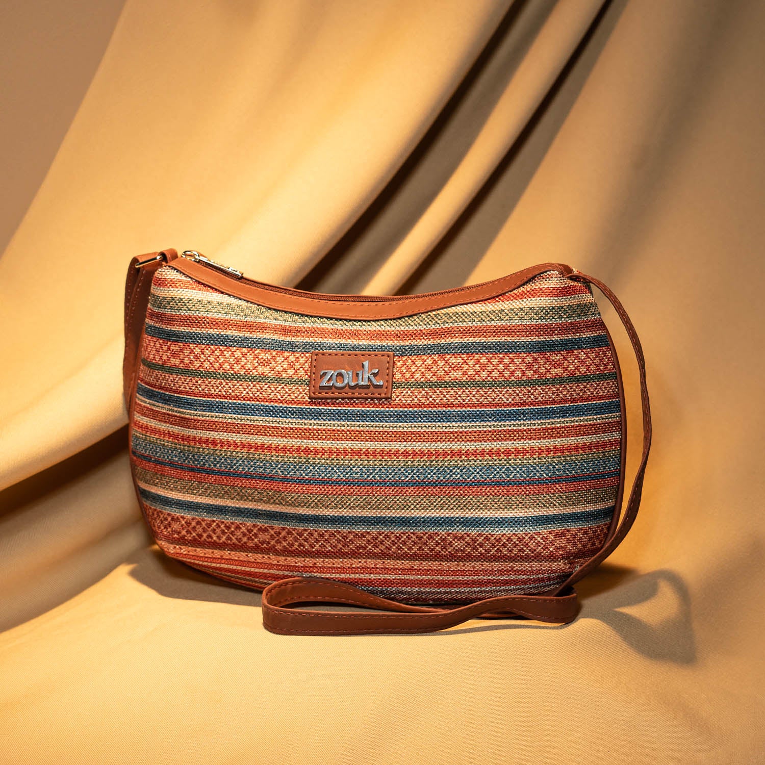 Assam Tapestry Structured Shoulder Bag