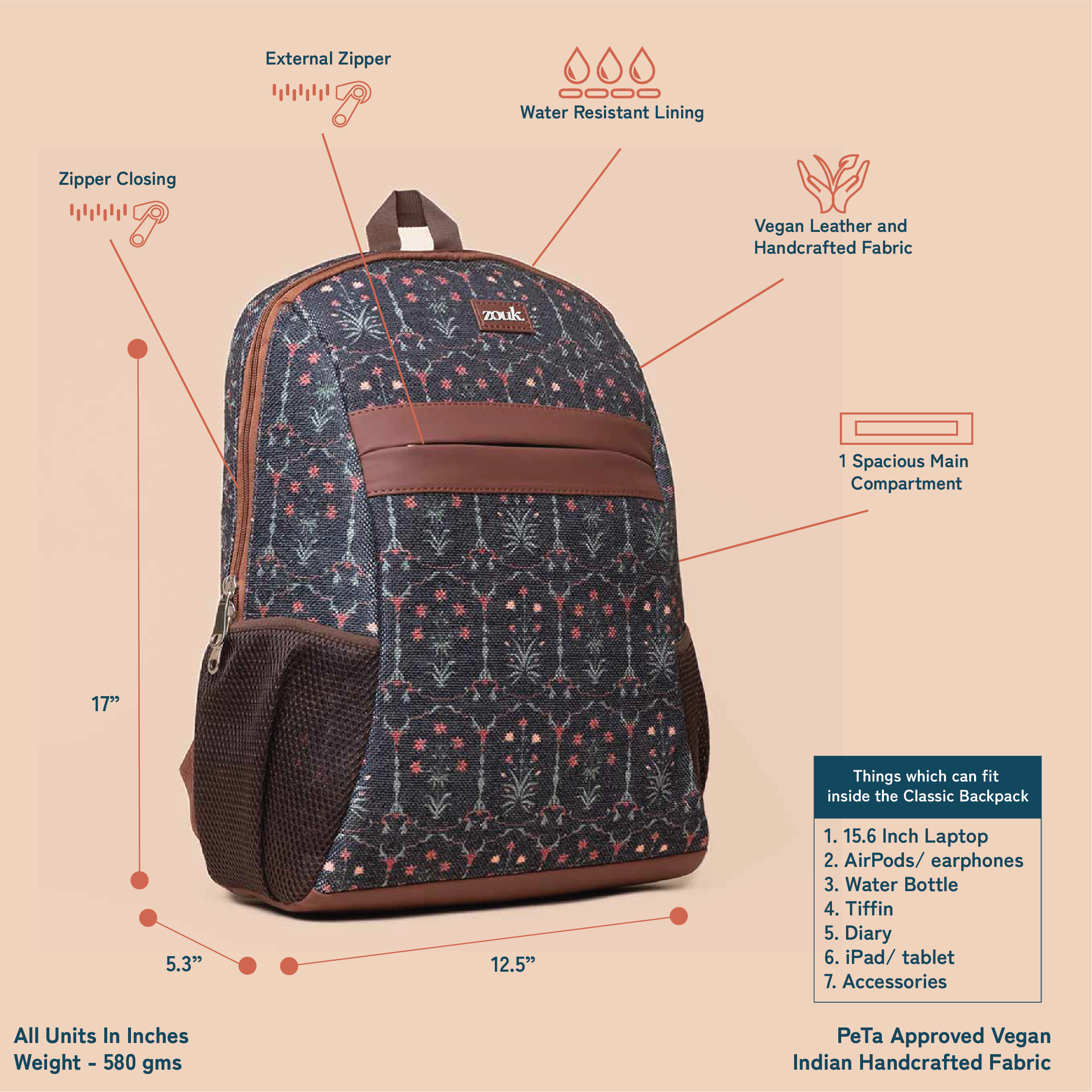 Taj Guldasta Classic Backpack