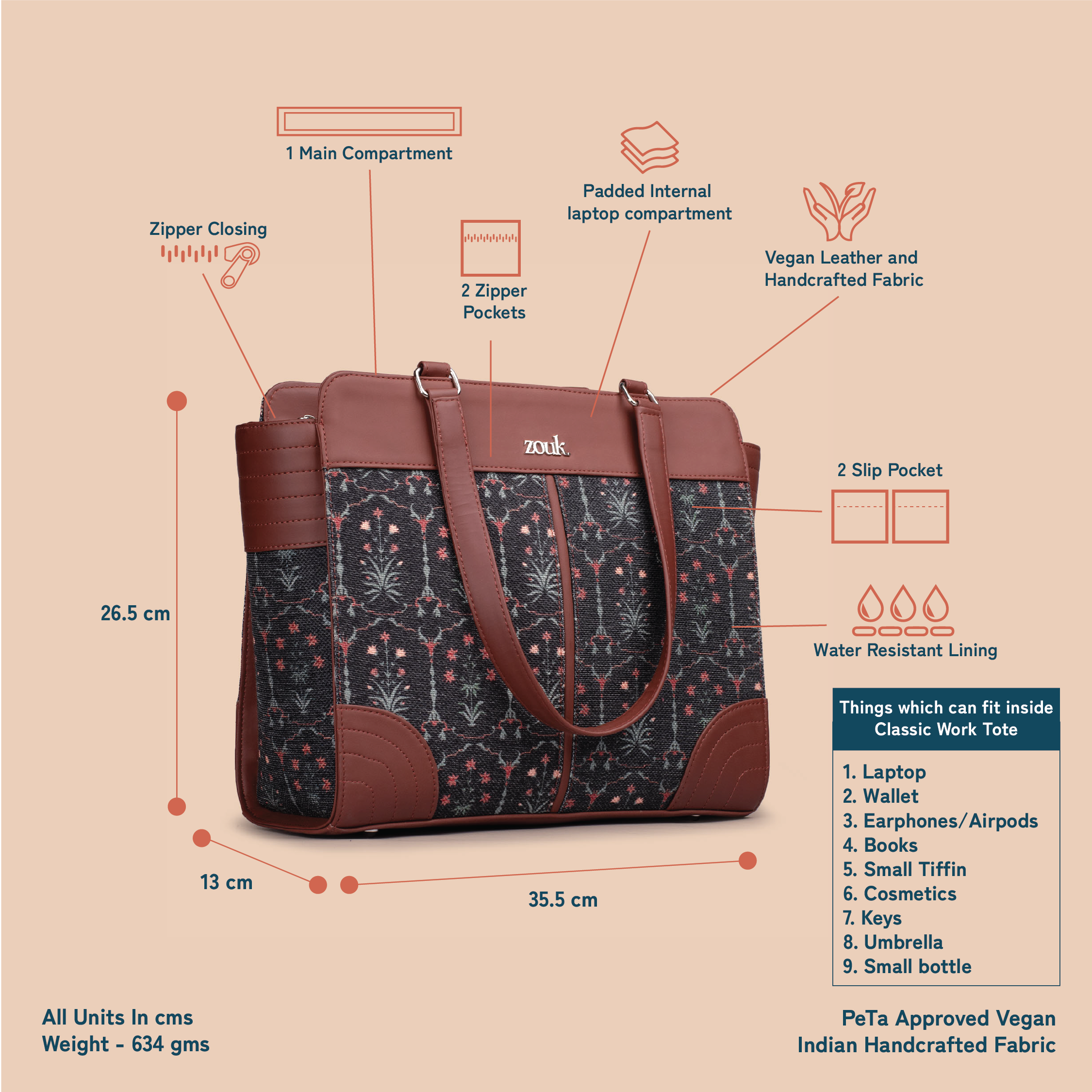 Taj Guldasta Classic Work Tote