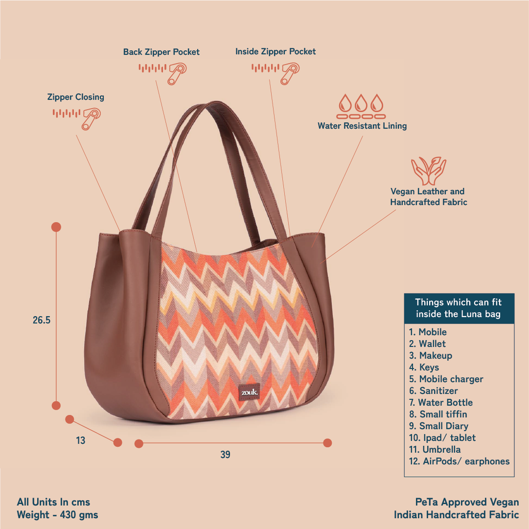 ZIP-Tidal Wave Luna Handbag