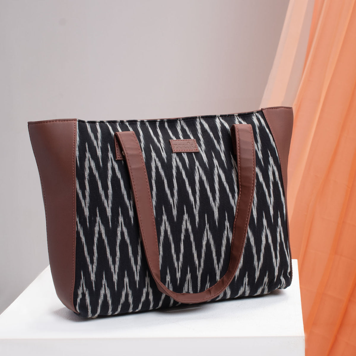 Ikat Wave Side Tote Bag