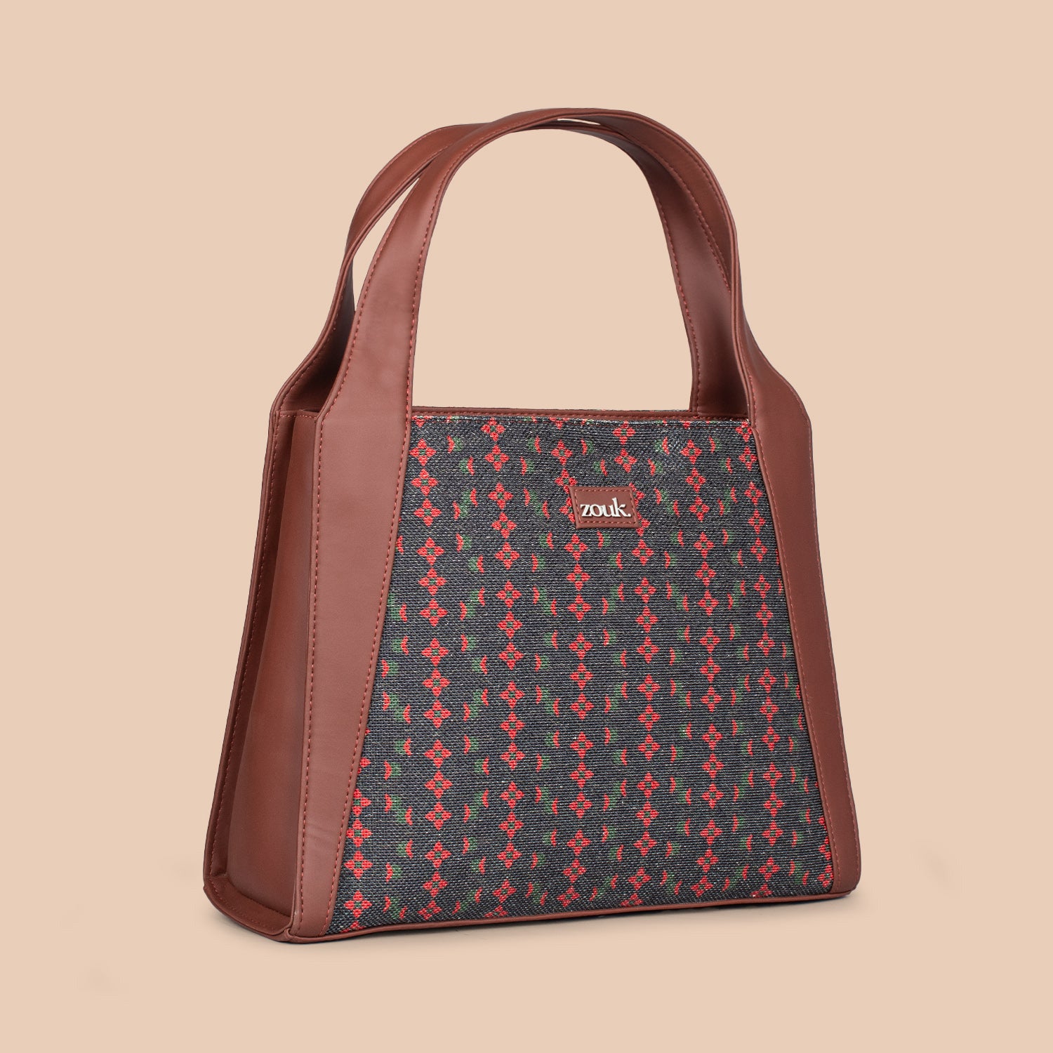 Shobha Niwas Lotus Motif Trapezia Tote