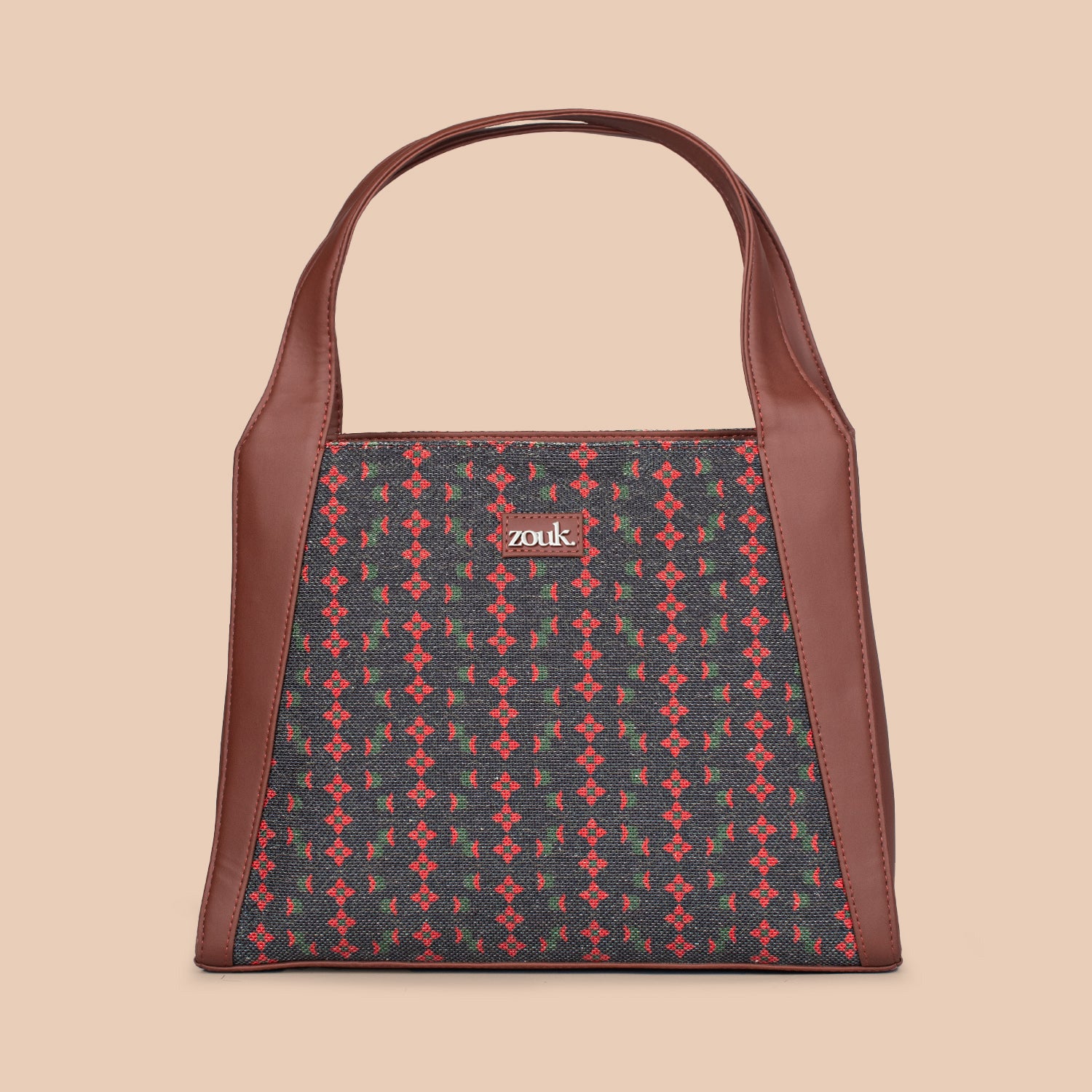 Shobha Niwas Lotus Motif Trapezia Tote