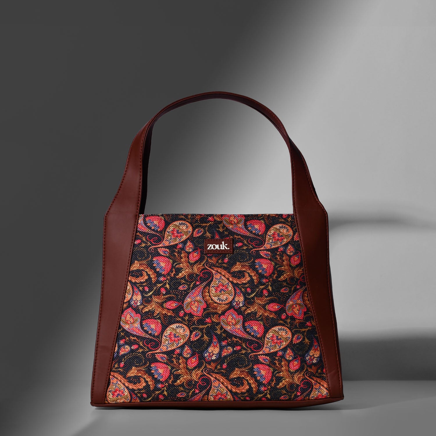 Paisley Print Trapezia Tote