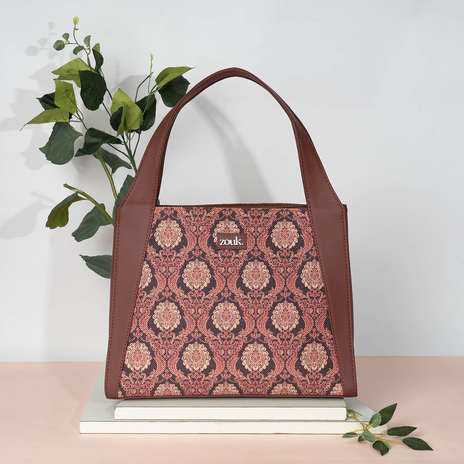 Jodhpur Damask Trapezia Tote