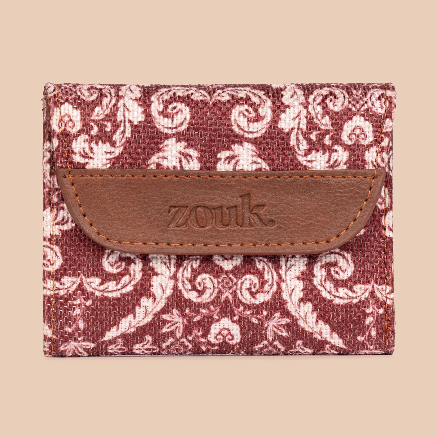 Falaknuma Brown Jaali Trifold Wallet