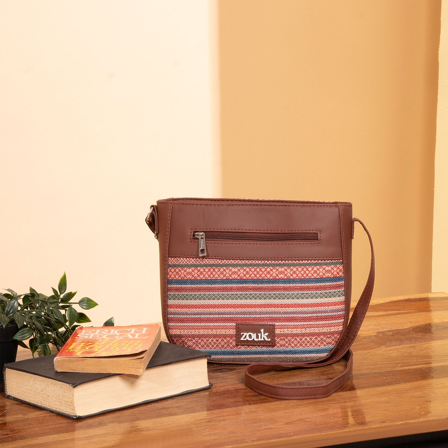 Assam Tapestry U-Shaped Sling Bag