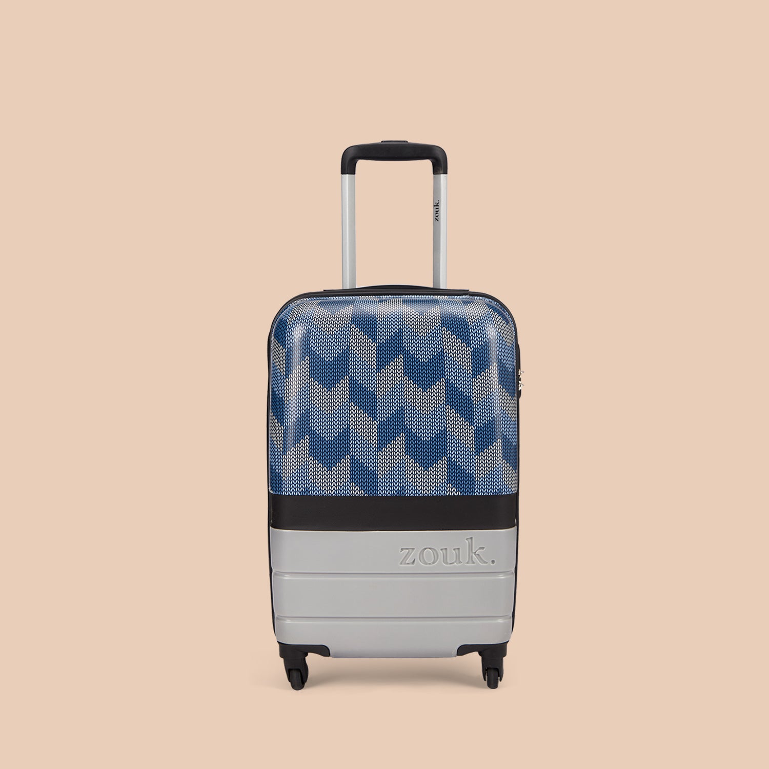 Himachal Chevron Grey Raahi Trolley Bag (Cabin)