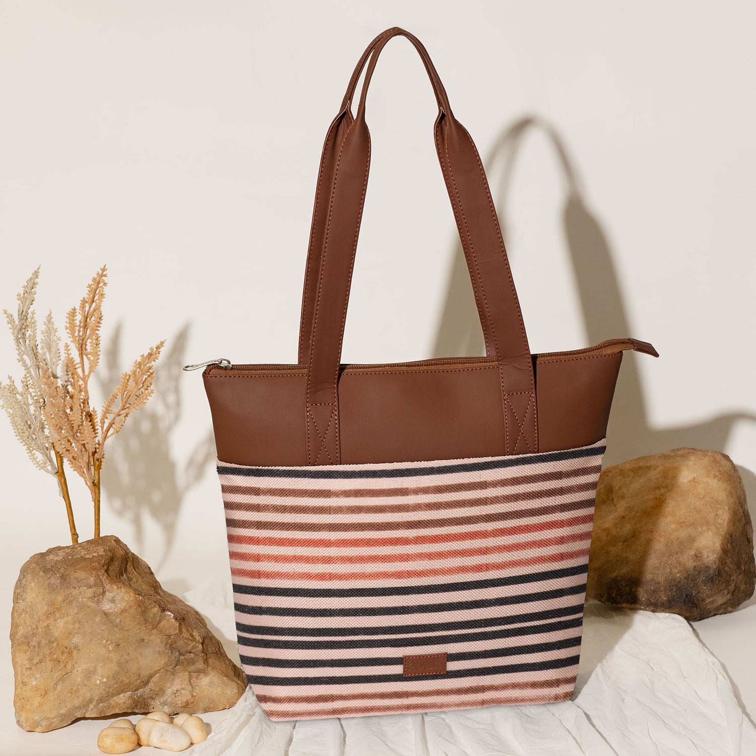 Buy Mast & Harbour Brown & Black Striped Sling Bag - Handbags for Women  11154516 | Myntra