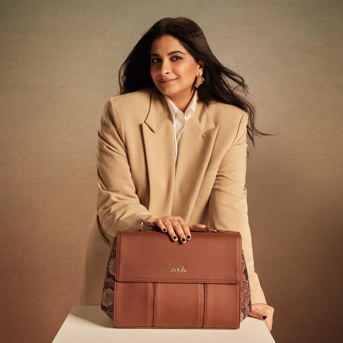 Rhea Kapoor Satchel Bag - Jodhpur Damask