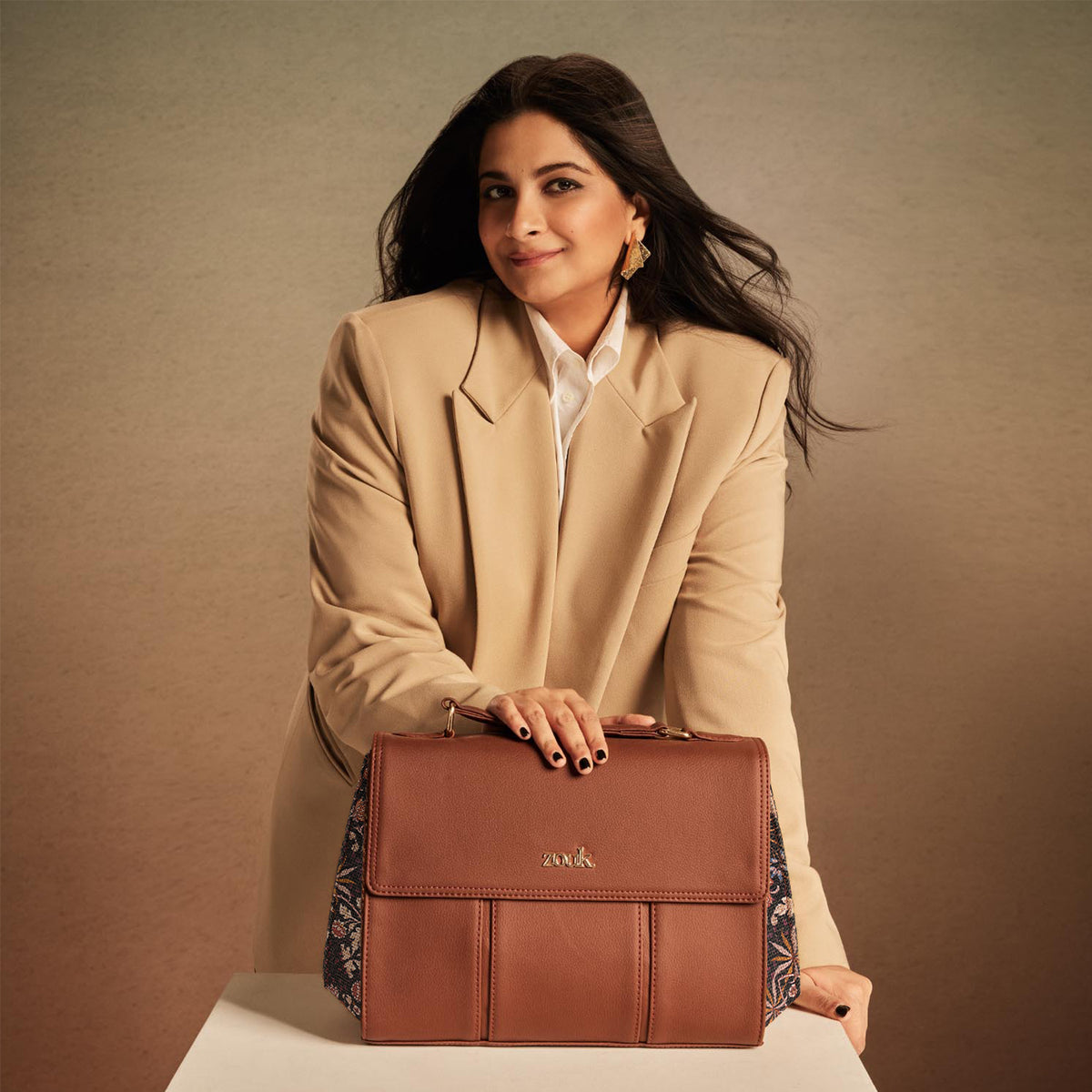 Rhea Kapoor Satchel Bag - Kashmir Blooms
