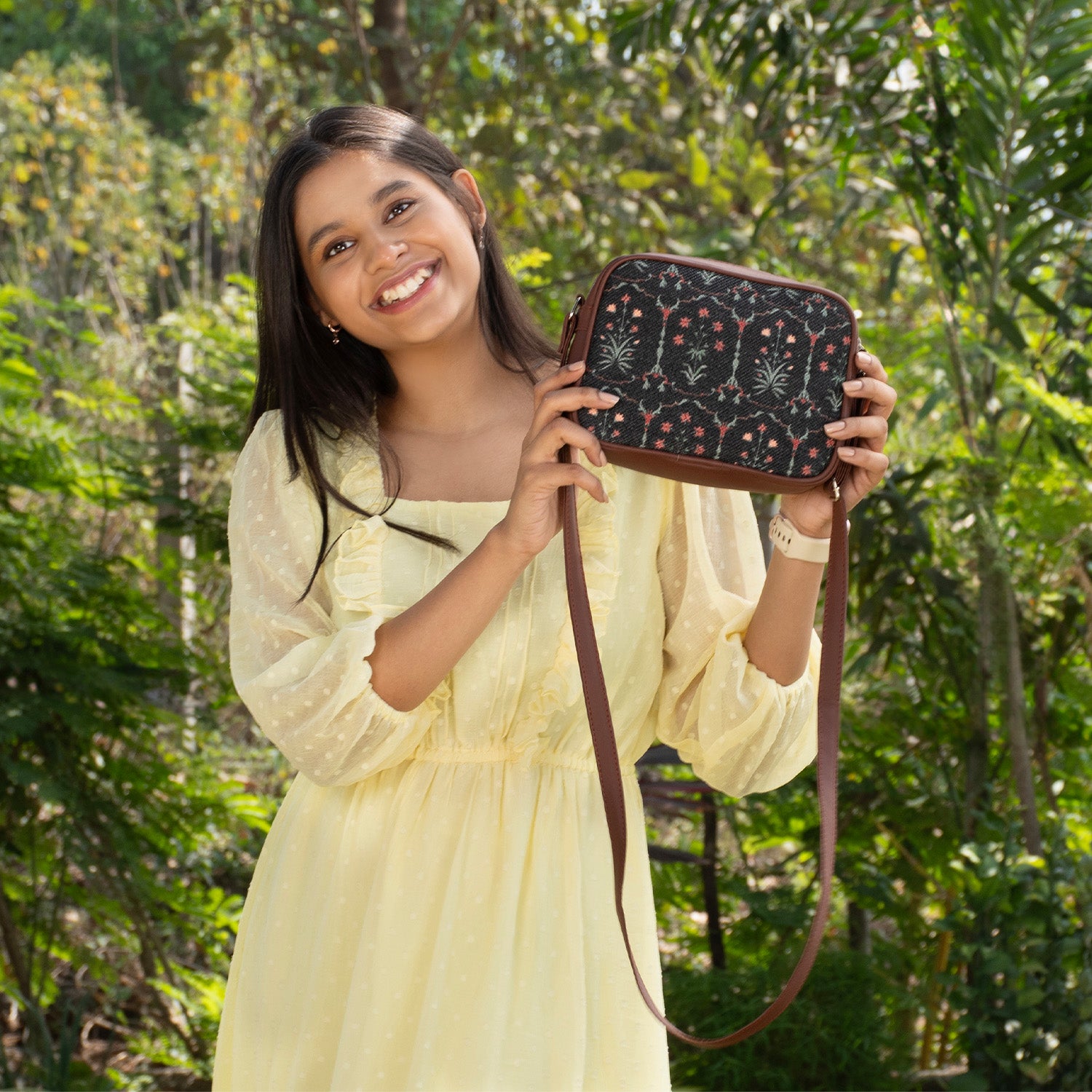 Girl with sale sling bag