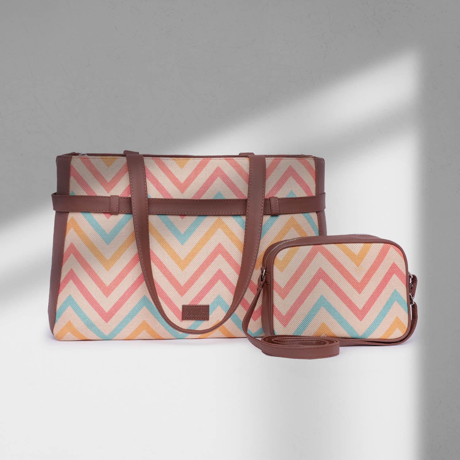 Wavbeach - Statement Office Bag & Regular Sling Bag Combo