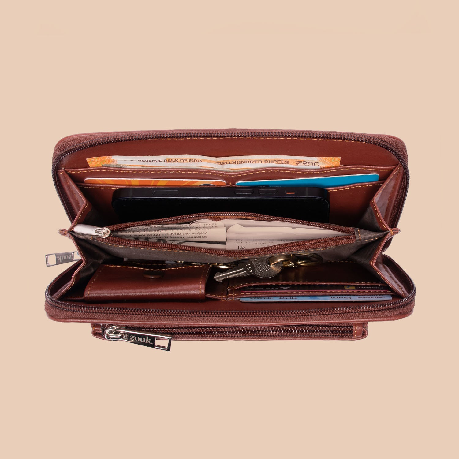 Ikat Arrow Classic Zipper Wallet