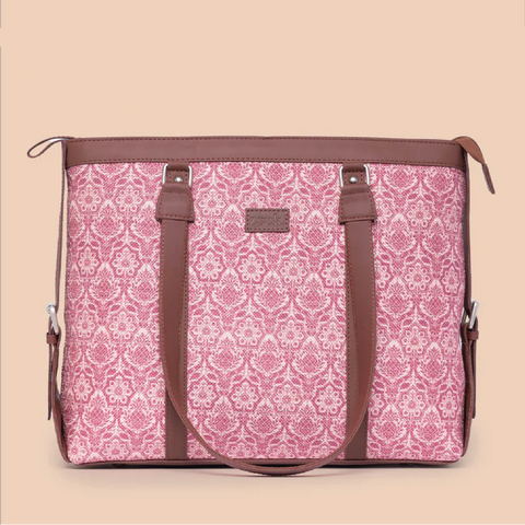Buy Zouk Womens Handcrafted Vegan Printed Chanderi Phool Handbag online