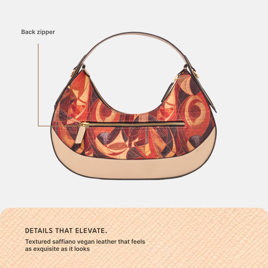 Auric Vanya Baguette (Beige Saffiano)