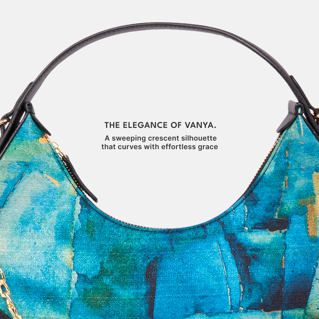 Opalite Vanya Baguette (Black Saffiano)