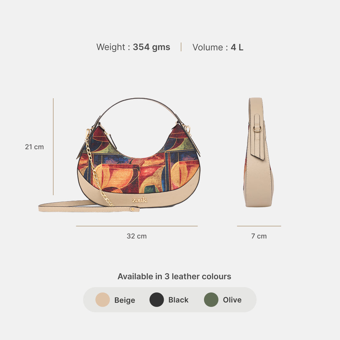 Sapphire Vanya Baguette (Beige Saffiano)
