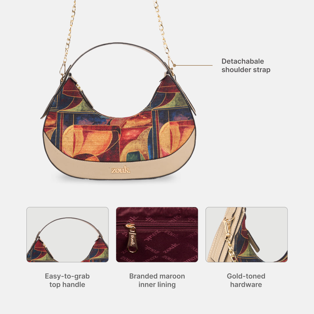 Sapphire Vanya Baguette (Beige Saffiano)