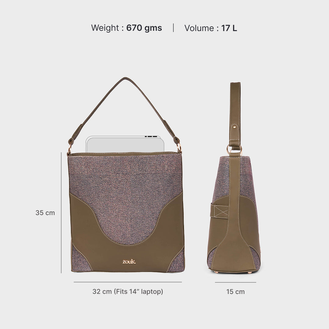 Sandrift Vertical Office Tote (Olive)