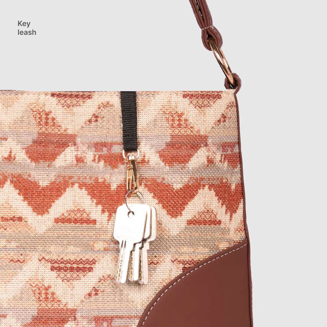 Salawas Saffron Vertical Office Tote (Brown)