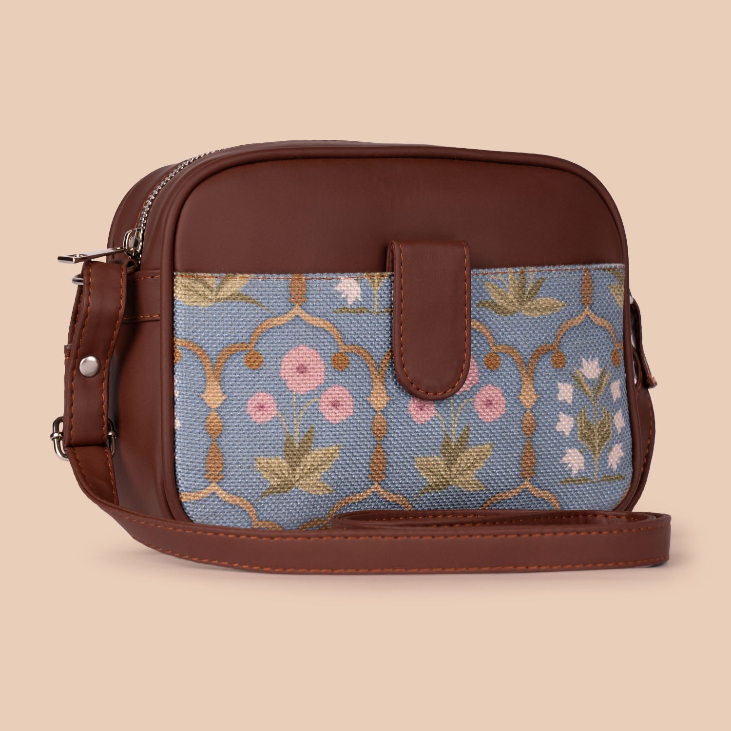 Jaipur Fresco Blue Magnetic Sling Bag