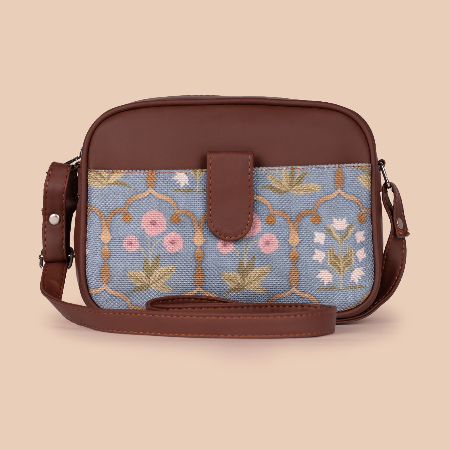 Jaipur Fresco Blue Magnetic Sling Bag