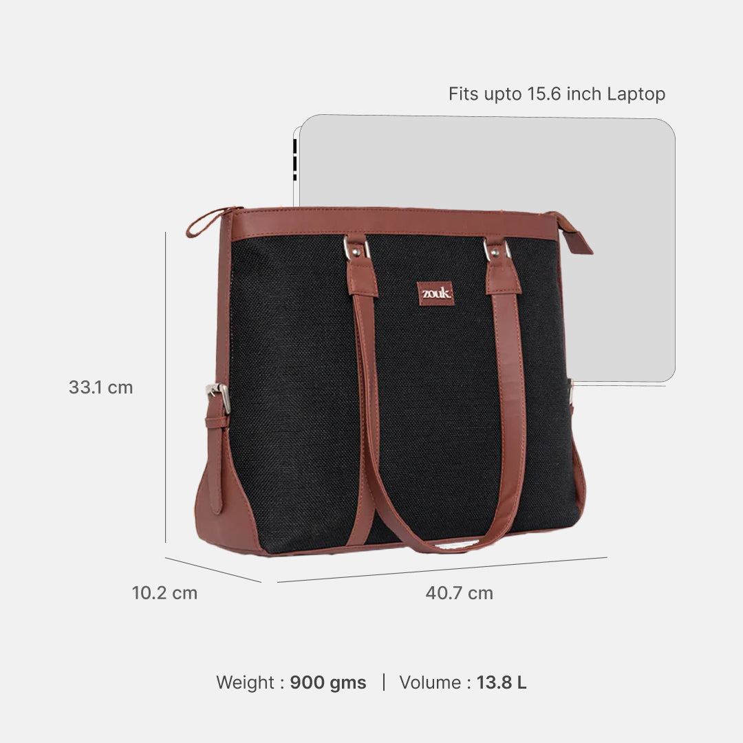 Jet Black Women's Office Bag