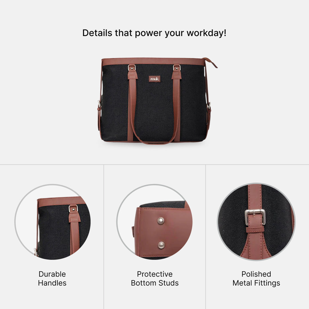 Jet Black Women's Office Bag
