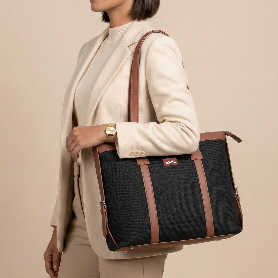 Jet Black Women's Office Bag