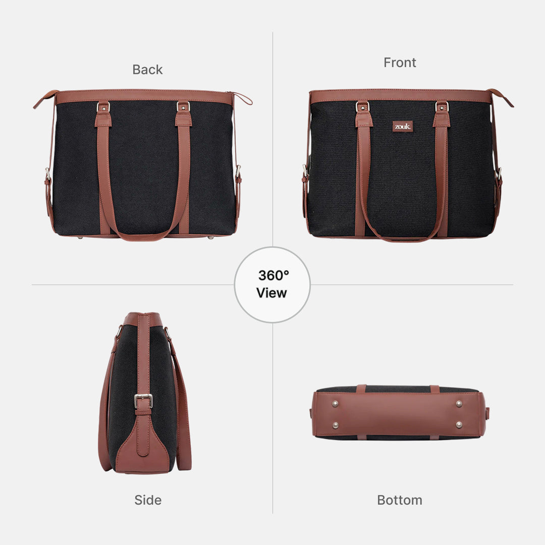 Jet Black Women's Office Bag