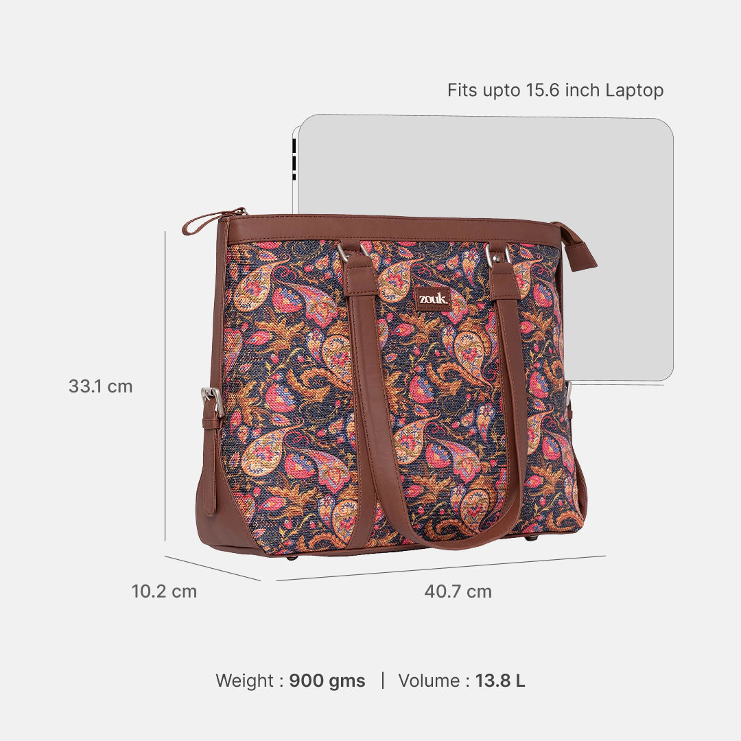 Paisley Print Women's Office Bag