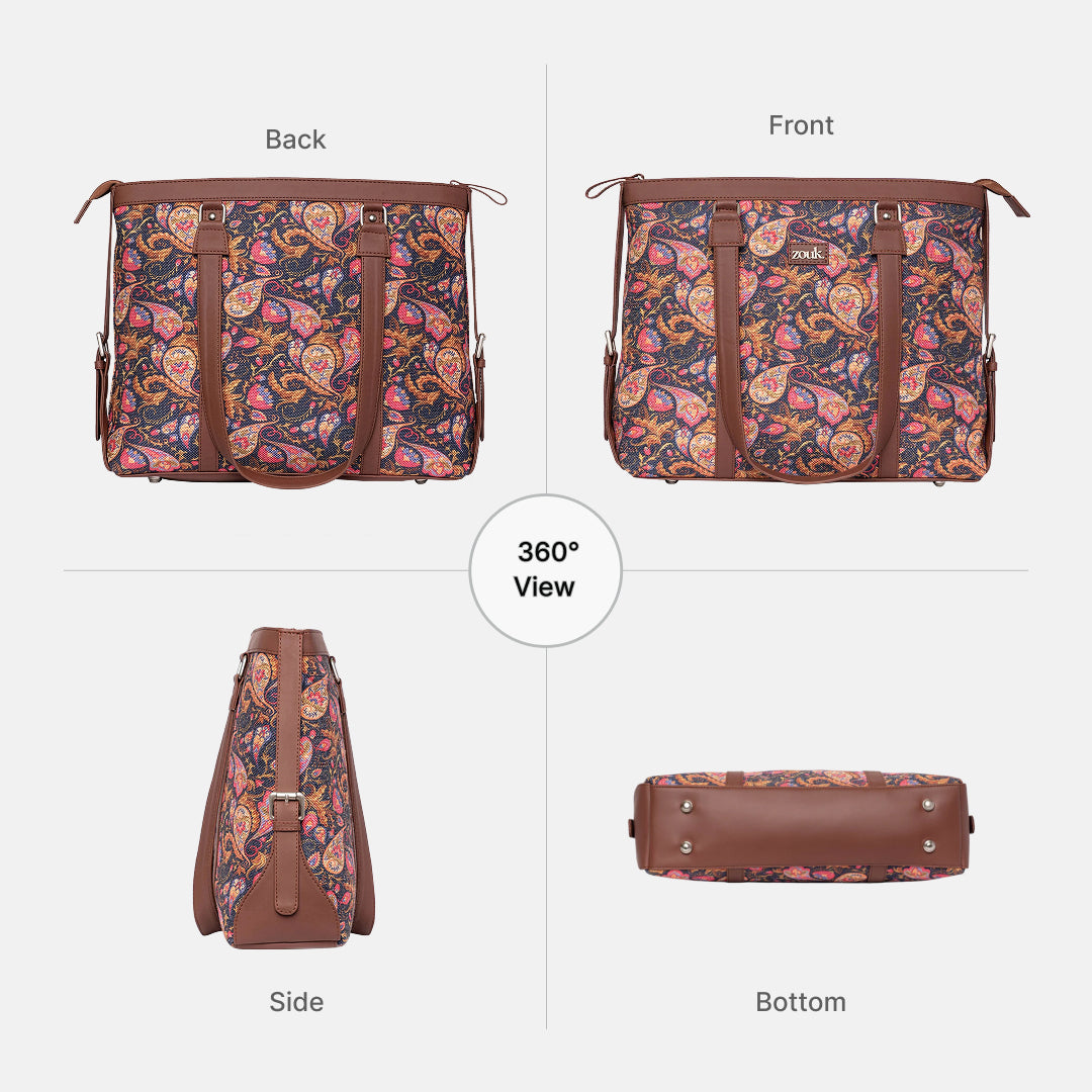Paisley Print Women's Office Bag