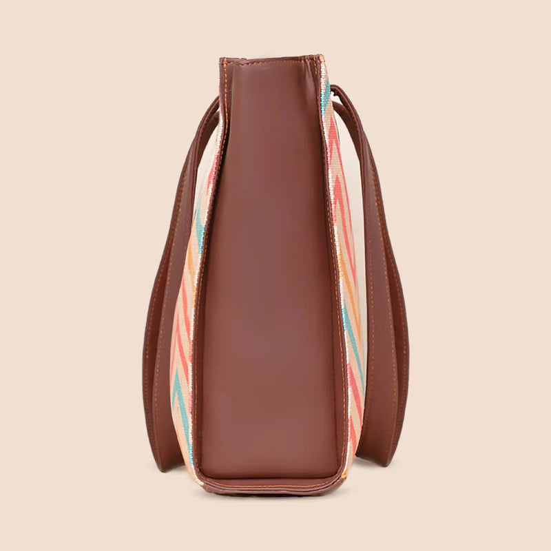 WavBeach & Lattice Lace - Office Tote Bag & Sling Bag Combo