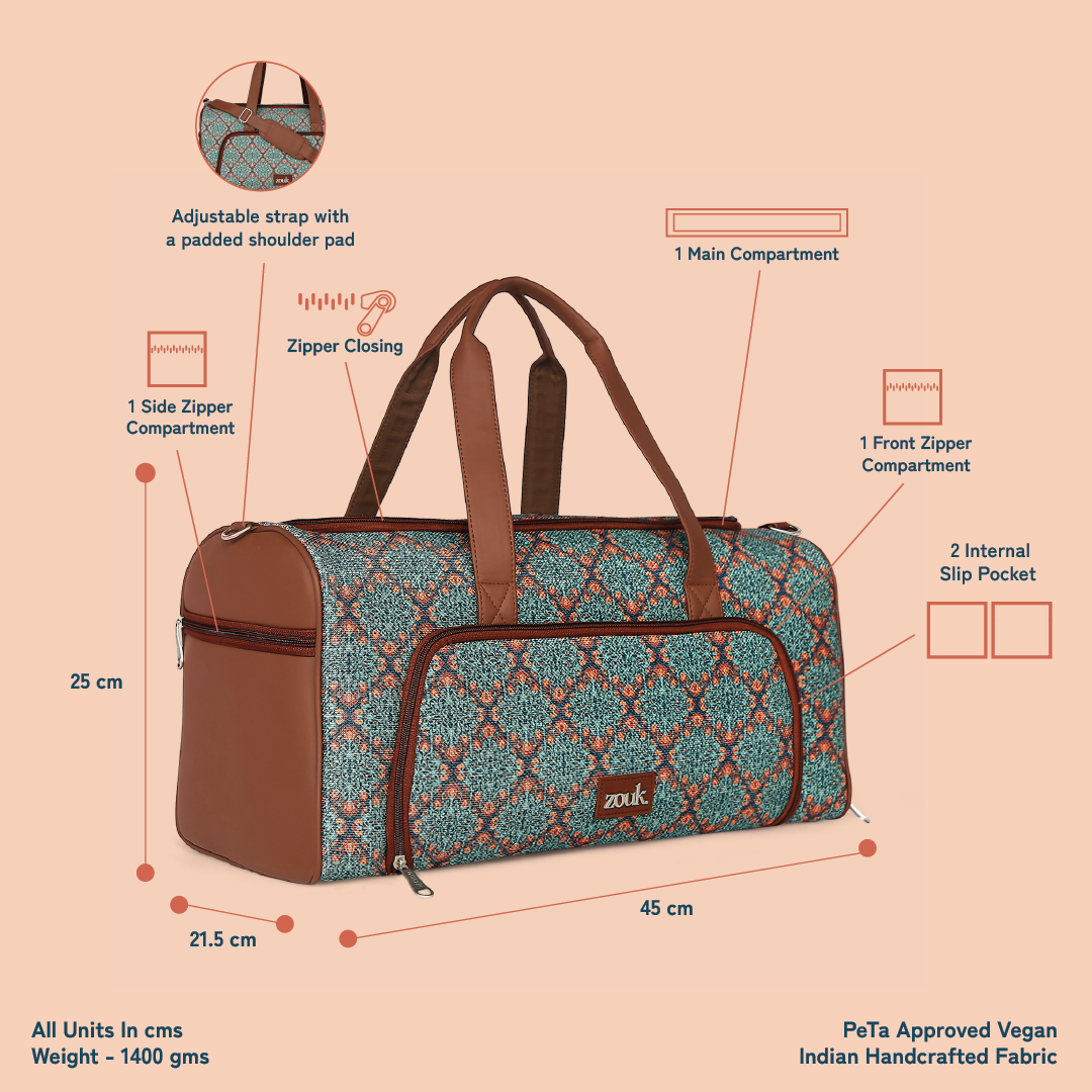 Kolkata Nouveau Weekender Duffel Bag