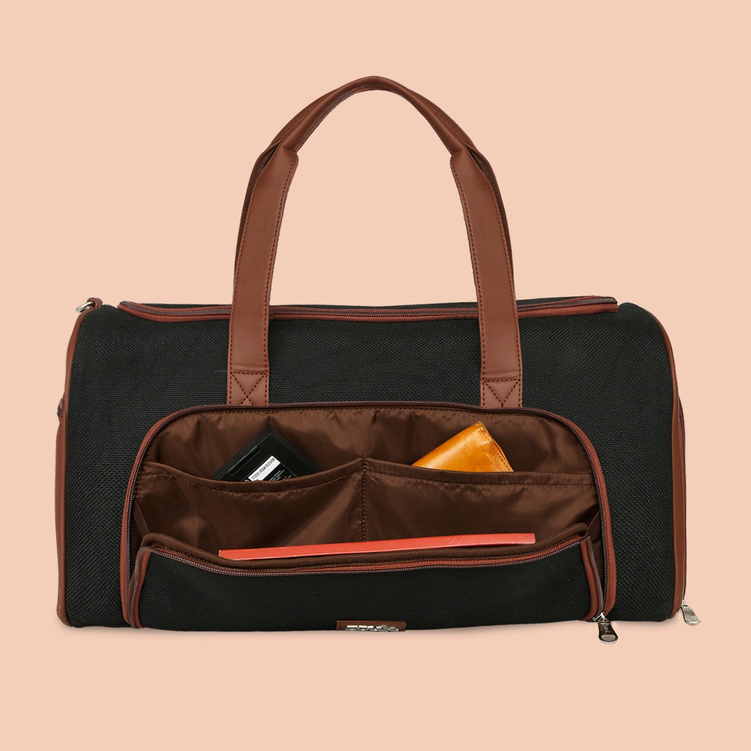 Jet Black Weekender Duffel Bag