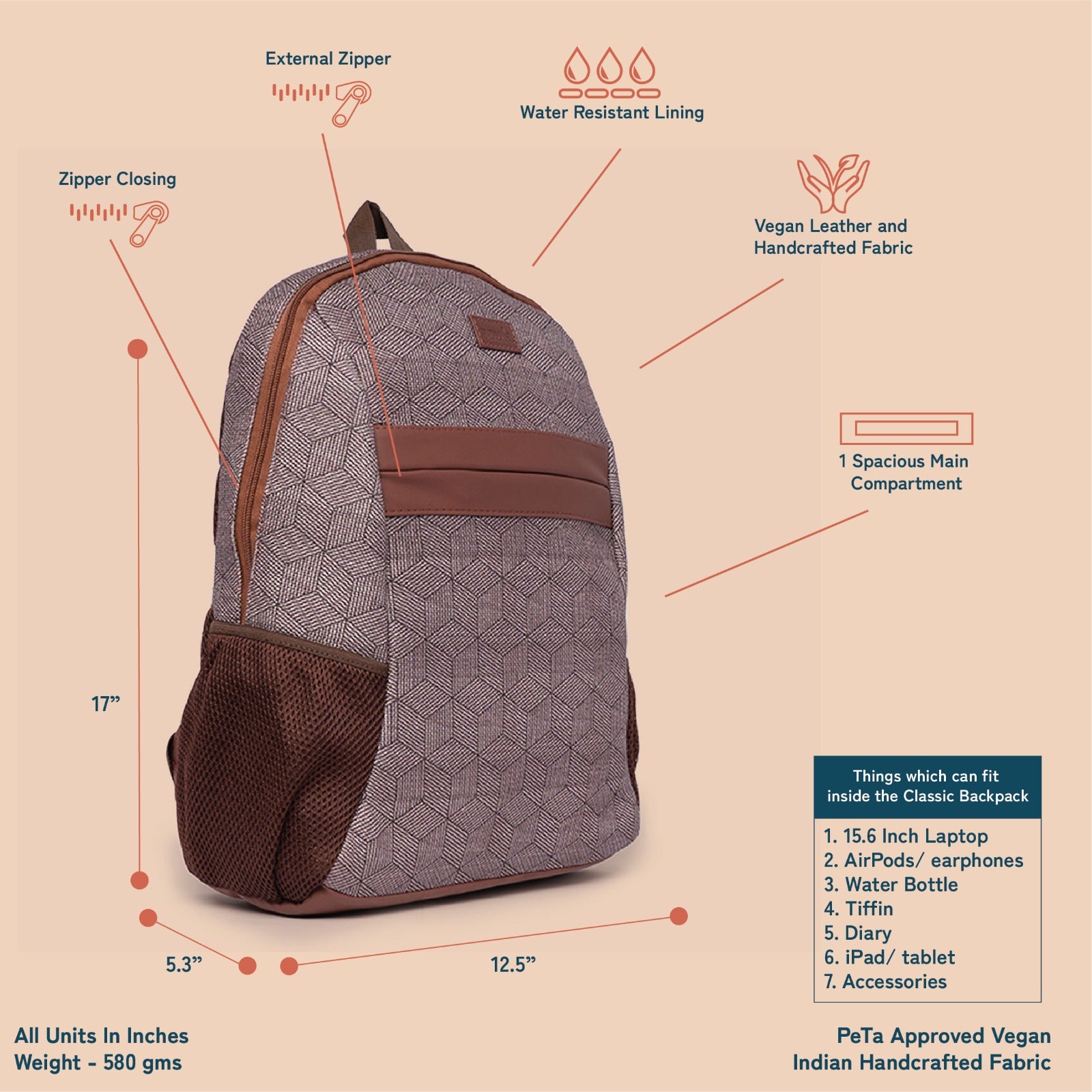 Travancore Texture Classic Backpack