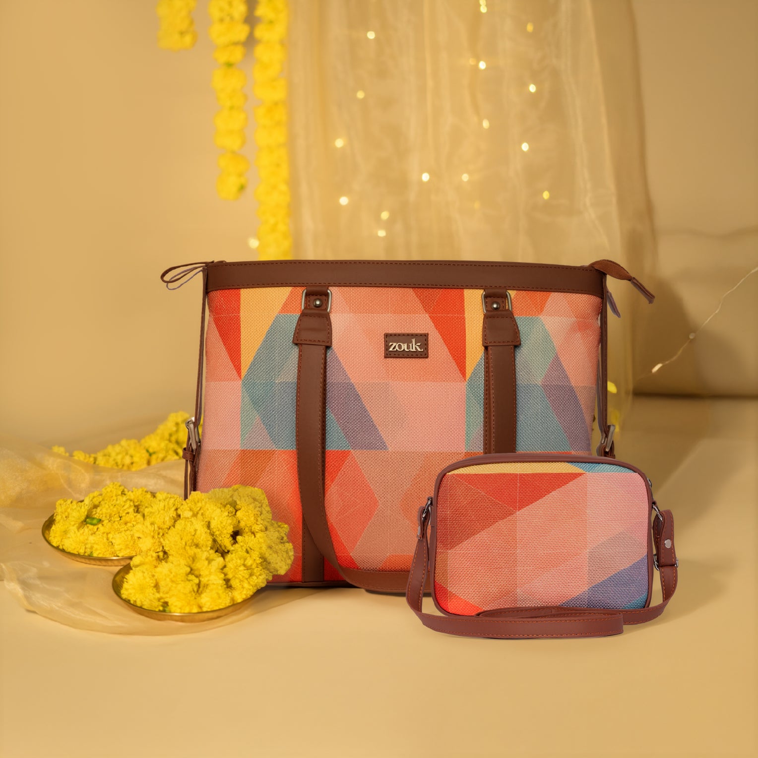 GeoOptics Women's Office Bag and Sling Bag Combo