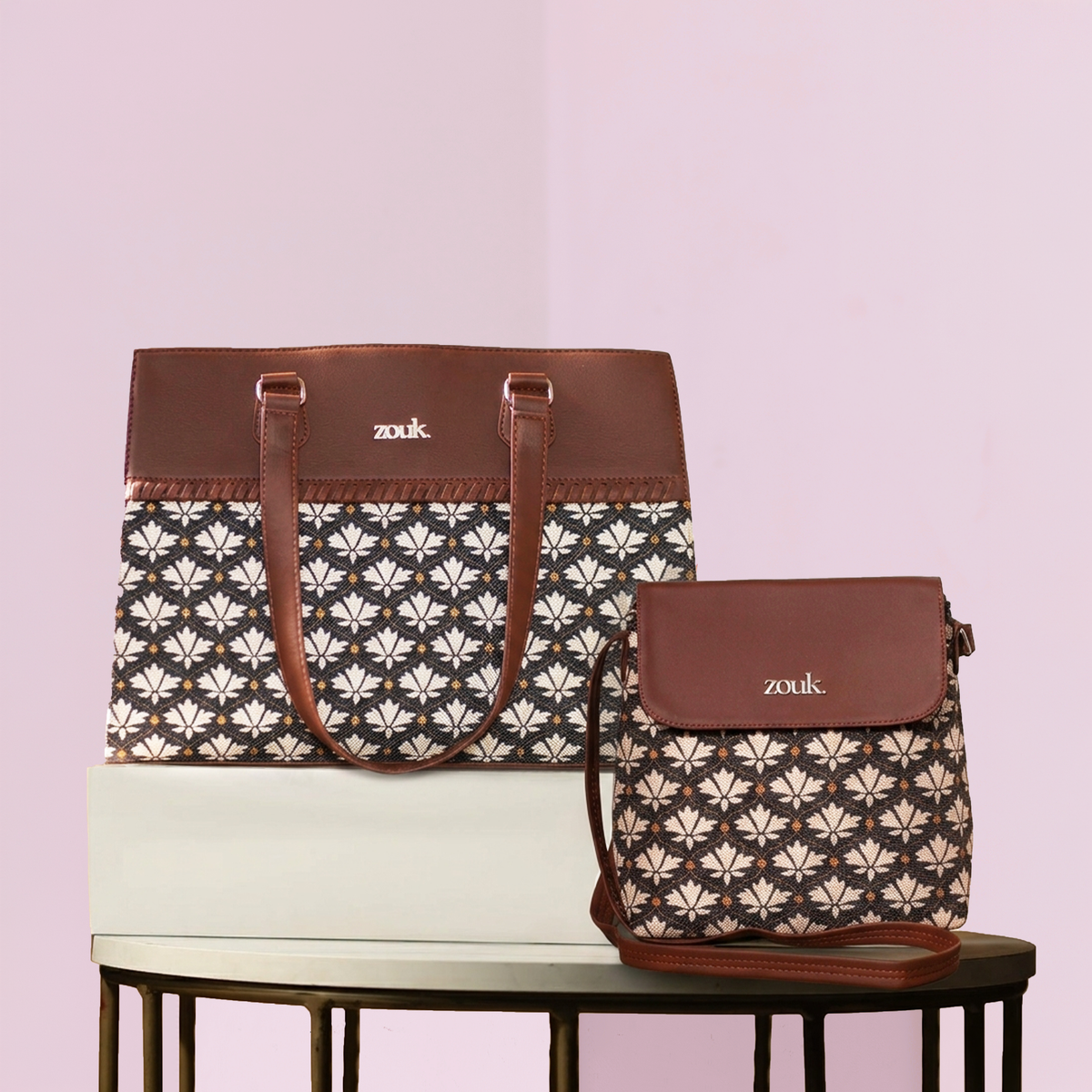 Bidri Kaiser Statement Business Bag & Flap Sling Bag Combo