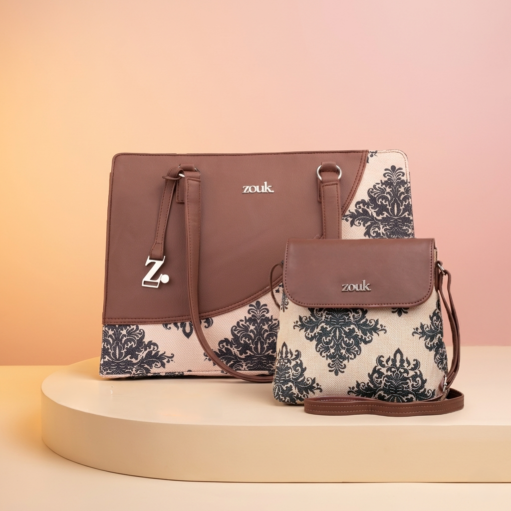 Mughal Motif Office Essential Bag & Flap Sling Bag Combo