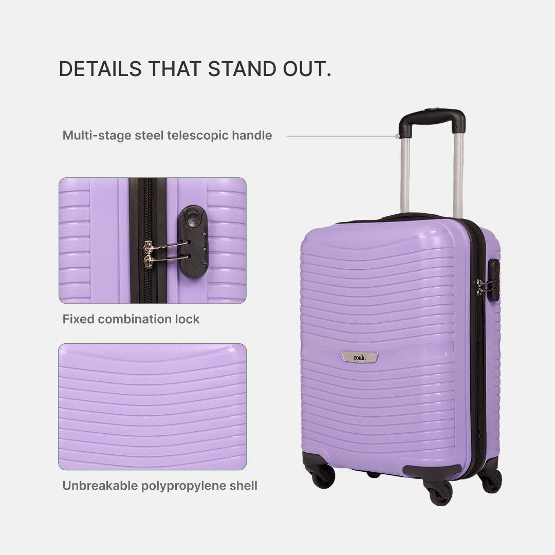 Lilac Zoya Trolley Bag (Cabin)