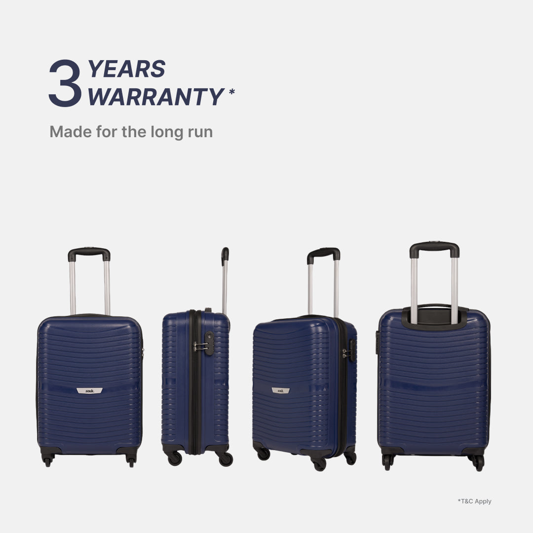 Navy Zoya Trolley Bag (Cabin)